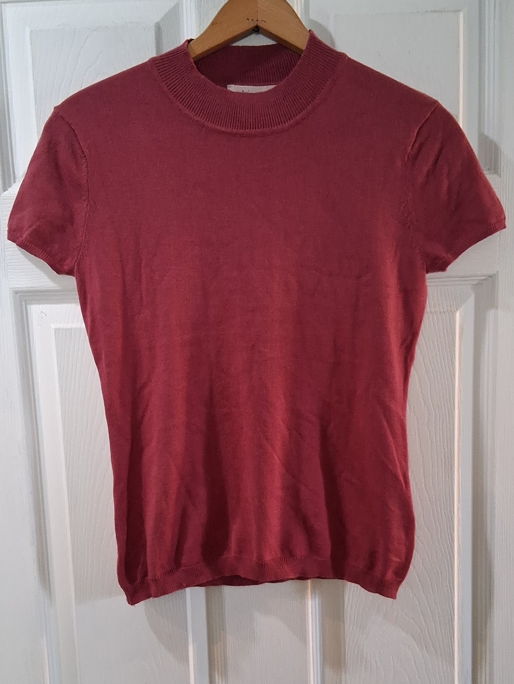 Philosophy Short-Sleeve Knit Top in Rose